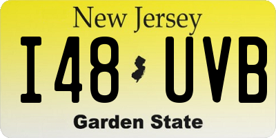 NJ license plate I48UVB