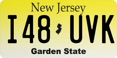 NJ license plate I48UVK