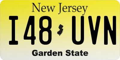 NJ license plate I48UVN