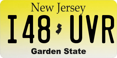 NJ license plate I48UVR