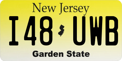 NJ license plate I48UWB