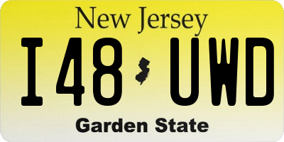 NJ license plate I48UWD