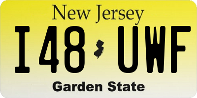 NJ license plate I48UWF