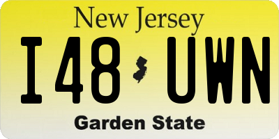 NJ license plate I48UWN