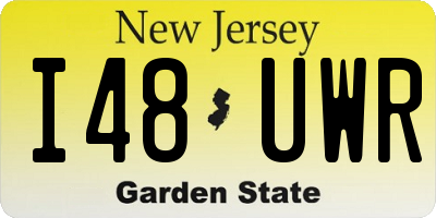 NJ license plate I48UWR