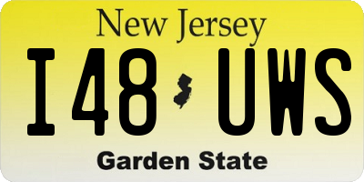 NJ license plate I48UWS