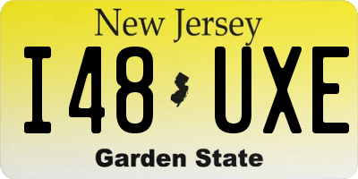NJ license plate I48UXE
