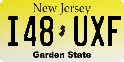 NJ license plate I48UXF