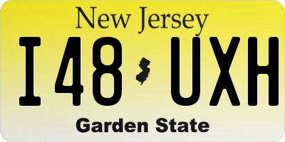 NJ license plate I48UXH