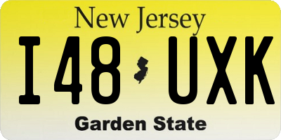 NJ license plate I48UXK