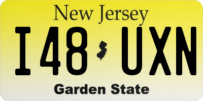 NJ license plate I48UXN