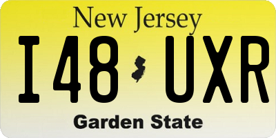 NJ license plate I48UXR