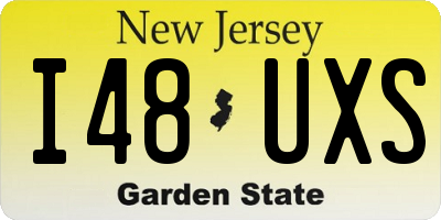 NJ license plate I48UXS