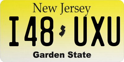 NJ license plate I48UXU