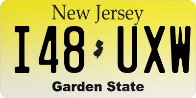 NJ license plate I48UXW