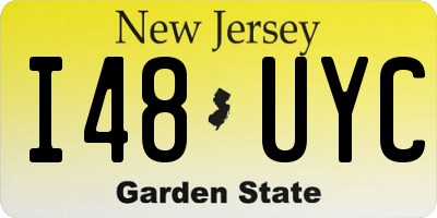 NJ license plate I48UYC