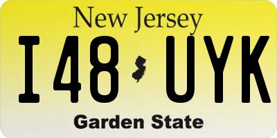 NJ license plate I48UYK