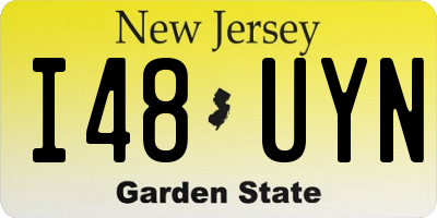 NJ license plate I48UYN