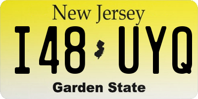 NJ license plate I48UYQ