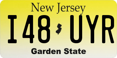 NJ license plate I48UYR