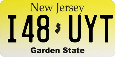 NJ license plate I48UYT