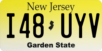 NJ license plate I48UYV