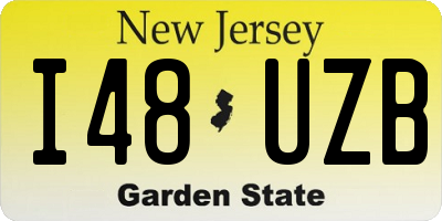 NJ license plate I48UZB