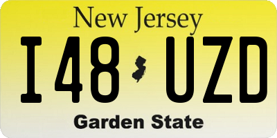 NJ license plate I48UZD