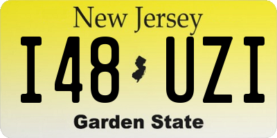 NJ license plate I48UZI