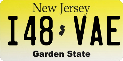 NJ license plate I48VAE