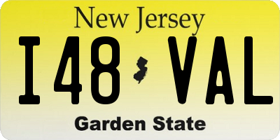 NJ license plate I48VAL