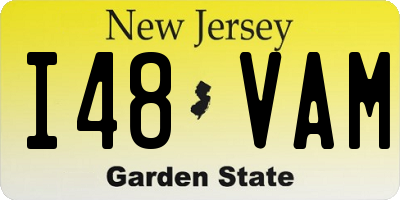 NJ license plate I48VAM