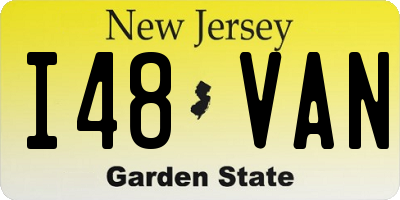NJ license plate I48VAN