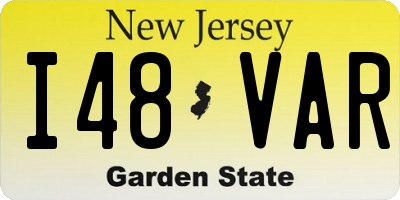 NJ license plate I48VAR