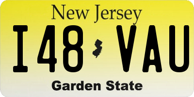 NJ license plate I48VAU