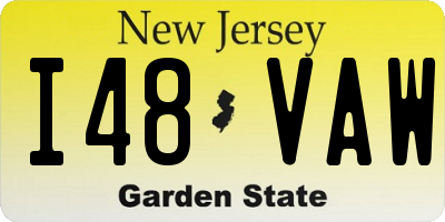 NJ license plate I48VAW