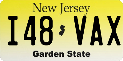 NJ license plate I48VAX