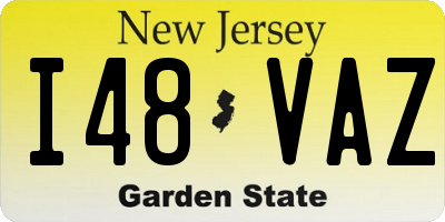 NJ license plate I48VAZ