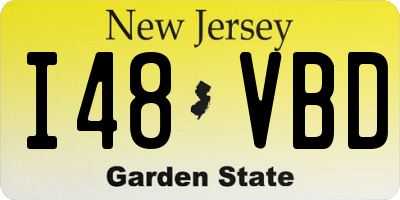 NJ license plate I48VBD