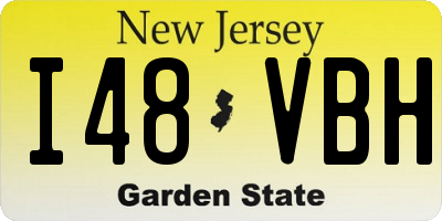 NJ license plate I48VBH