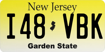 NJ license plate I48VBK