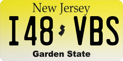NJ license plate I48VBS