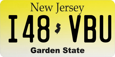 NJ license plate I48VBU