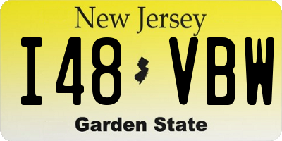 NJ license plate I48VBW