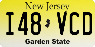 NJ license plate I48VCD