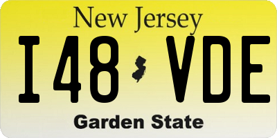 NJ license plate I48VDE