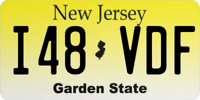 NJ license plate I48VDF