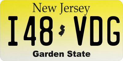 NJ license plate I48VDG