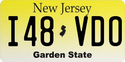NJ license plate I48VDO