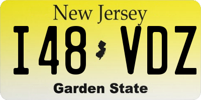 NJ license plate I48VDZ